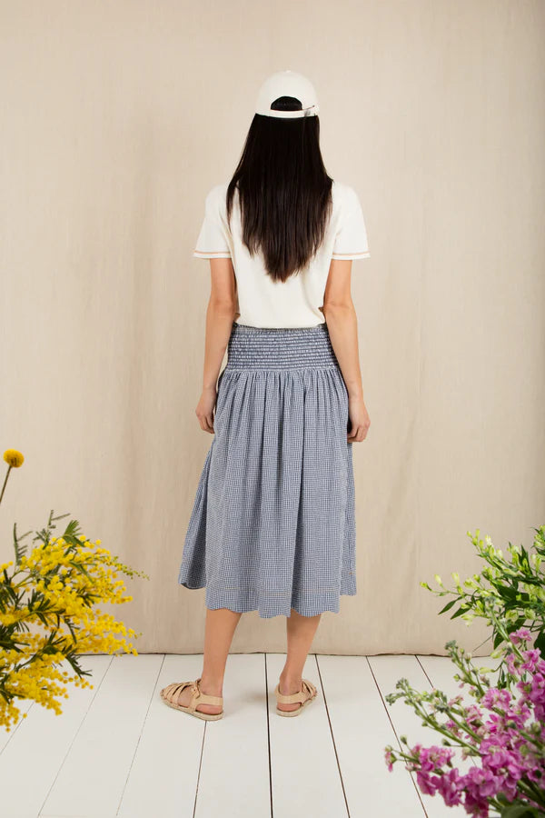 Polly Skirt /  Navy Gingham - Domestic Science Home