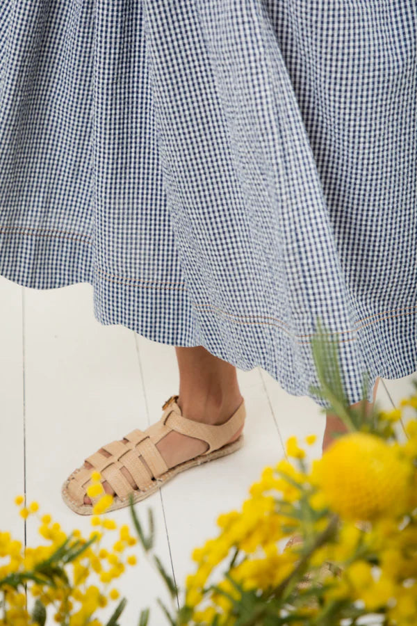 Polly Skirt /  Navy Gingham - Domestic Science Home