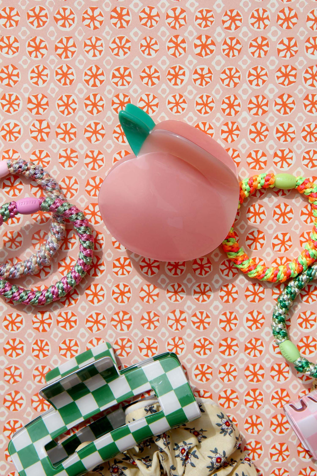 Peach Hair Claw Clip