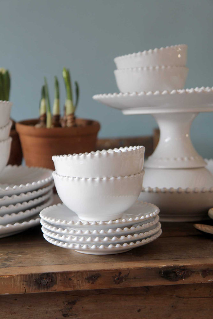 Pearl White Bread Plate 17cm