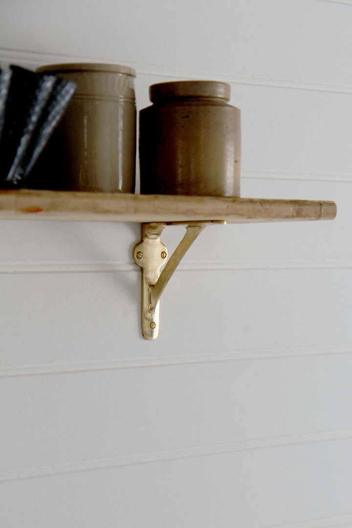 Polished Brass Bracket  5" x 5"