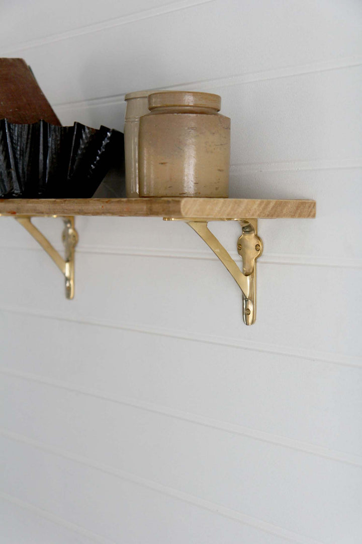 Polished Brass Bracket  5" x 5"