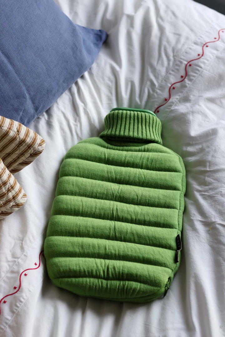 Puffy Hot Water Bottle / Apple Green