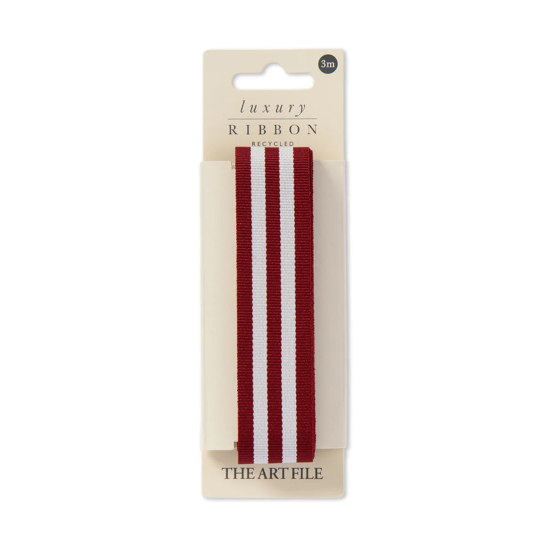 3M Luxury Ribbon Mulberry Stripe