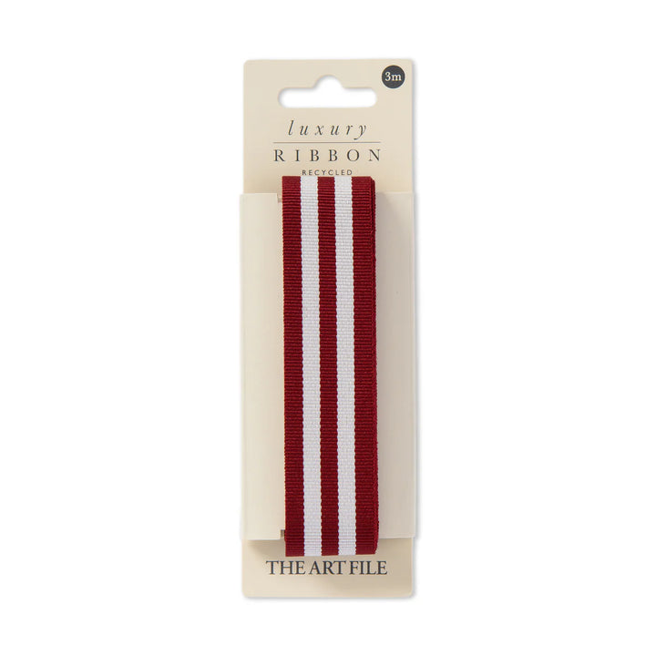 3M Luxury Ribbon Mulberry Stripe