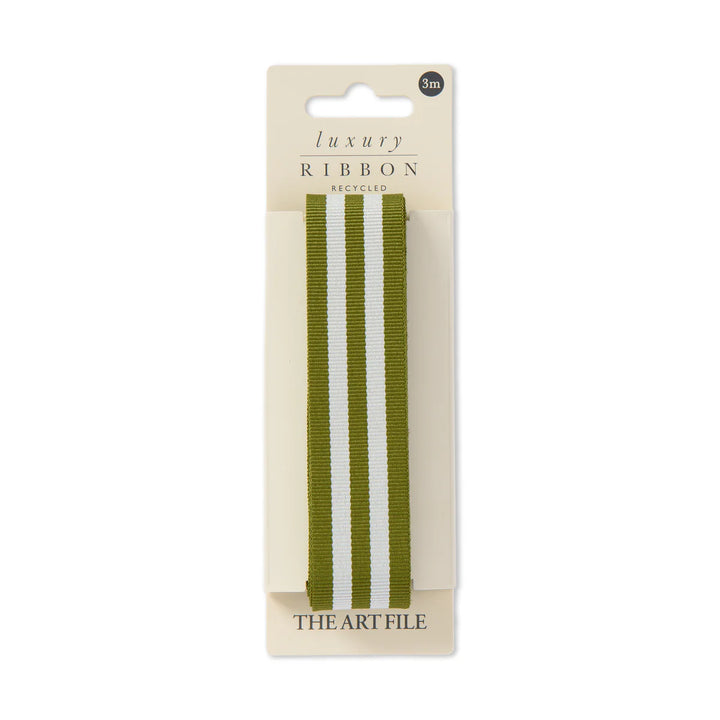 3M Luxury Ribbon Olive Stripe