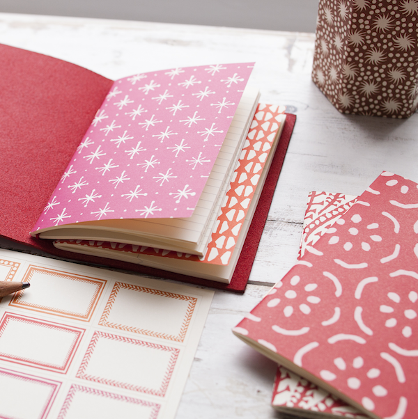 Three Assorted Memo Books for Pocket Folio Red