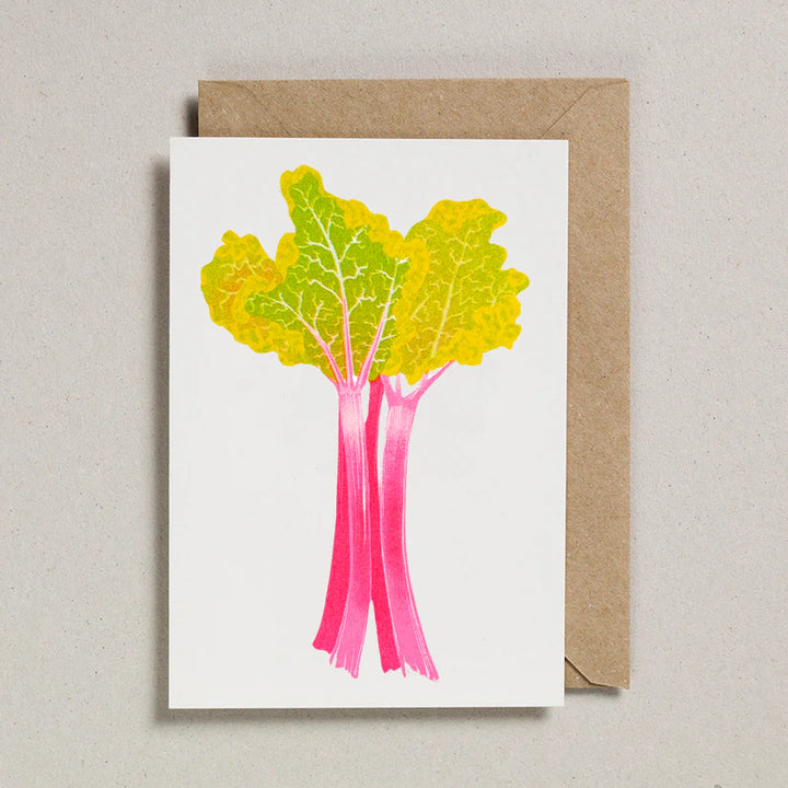 Rhubarb Fruit Greeting Card