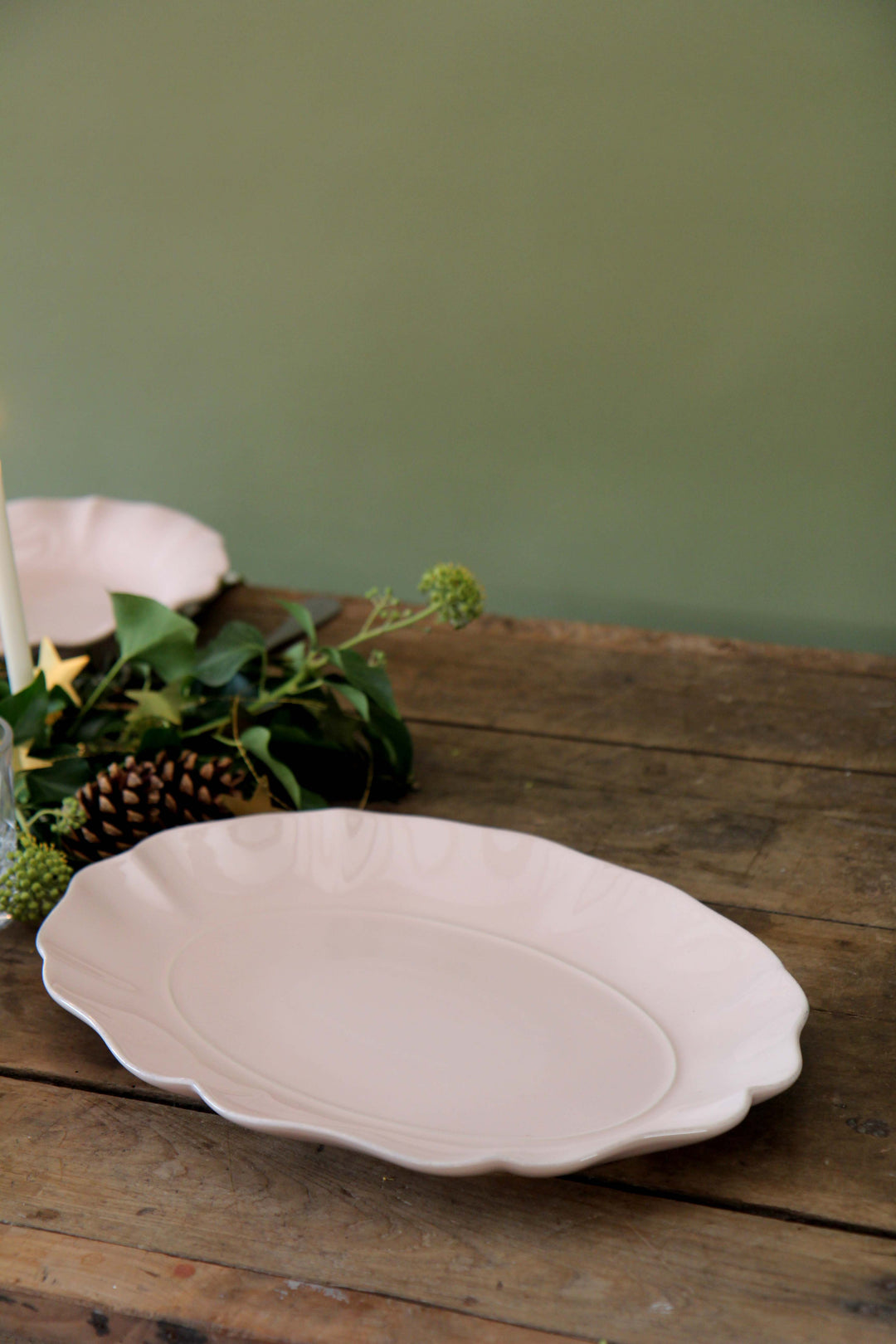 Rosa Pink Oval Platter / 40cm