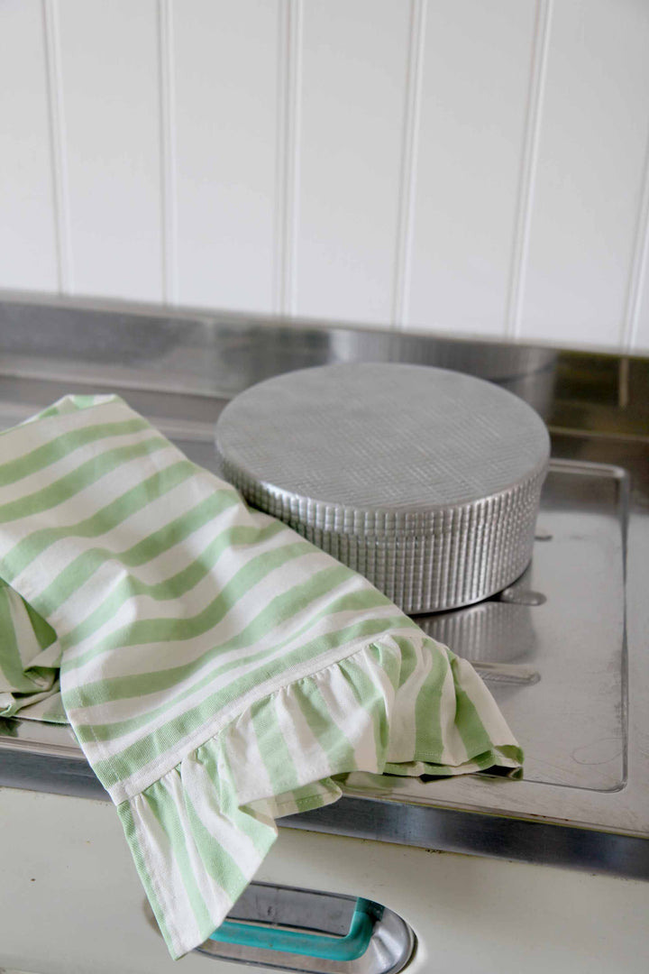 Ruffle Stripe T-Towel / Opaline Green