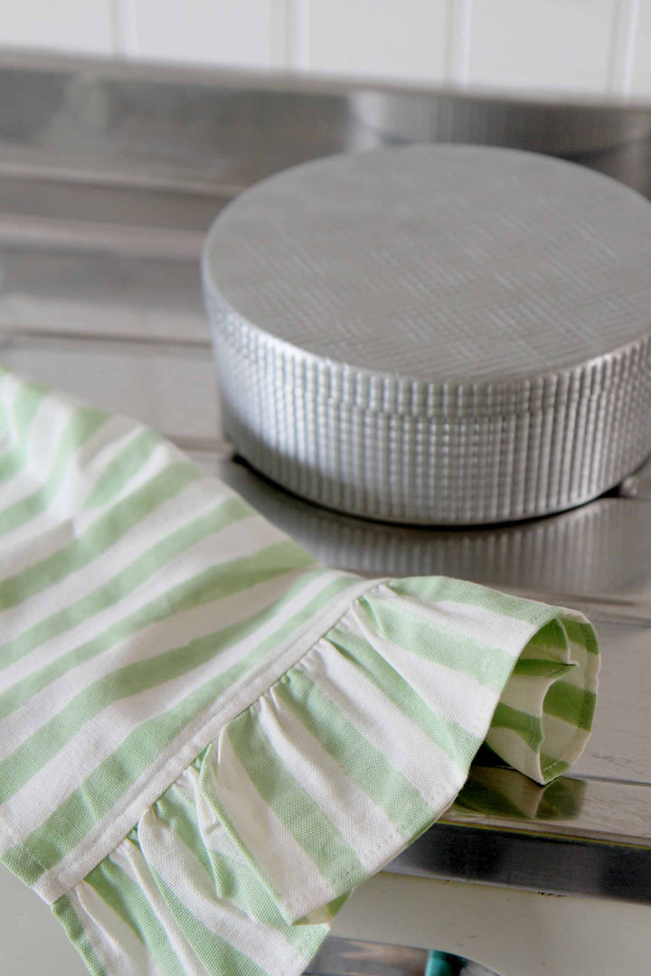 Ruffle Stripe T-Towel / Opaline Green