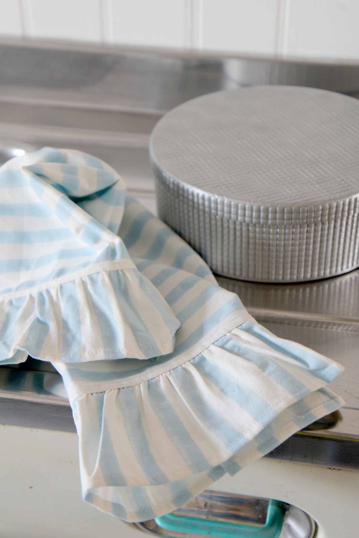 Ruffle Stripe T-Towel / Sky Blue