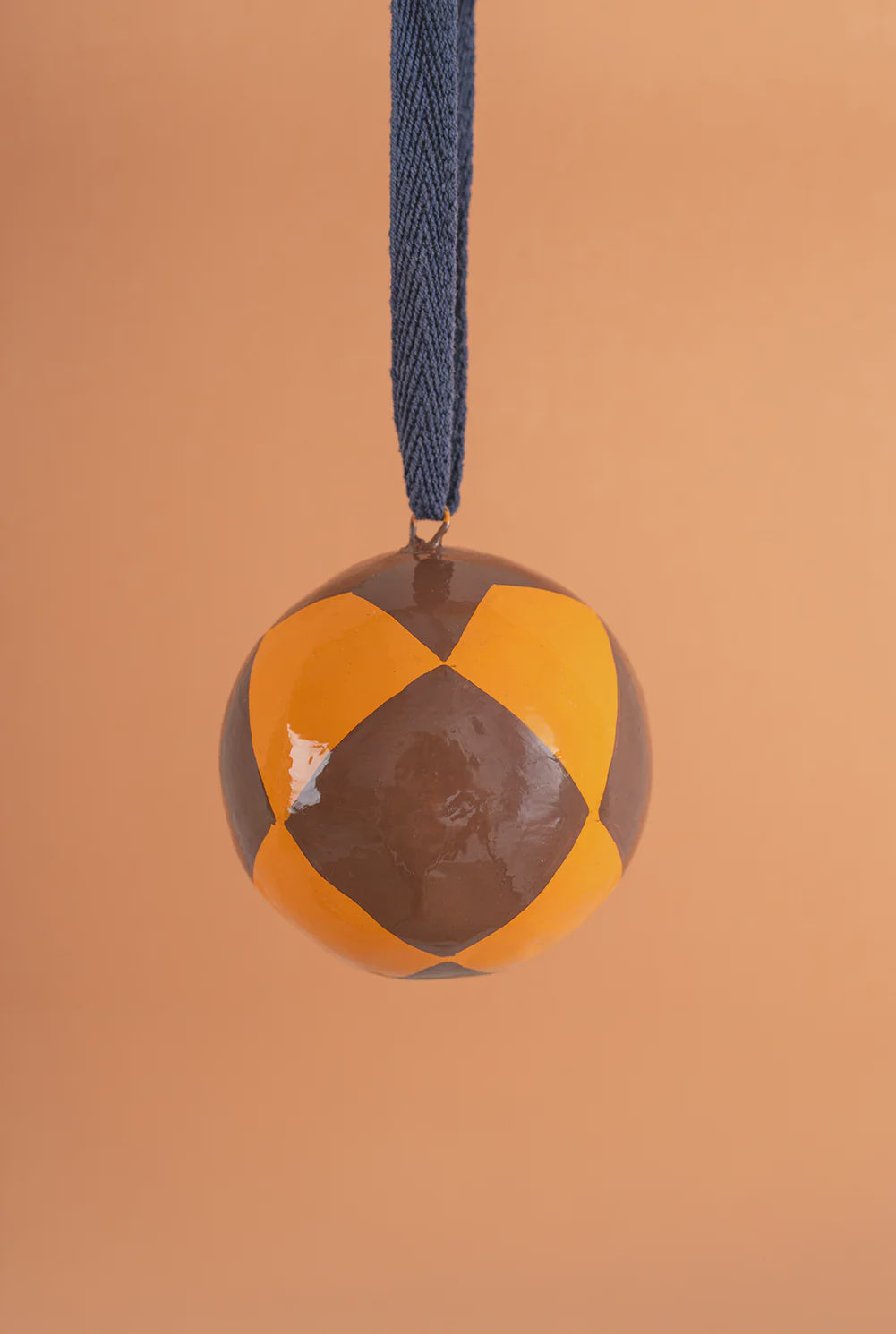 Russet & Caramel Harlequin Bauble
