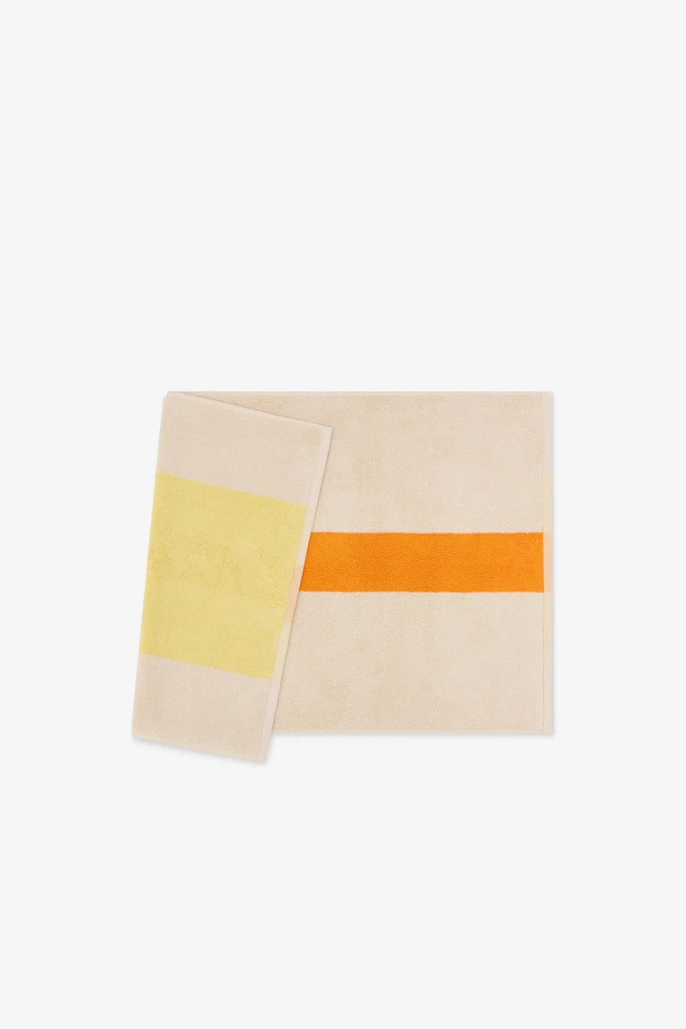 Organic Terry Bath Mat 100% Combed Cotton 50x80 / Yellow- Orange