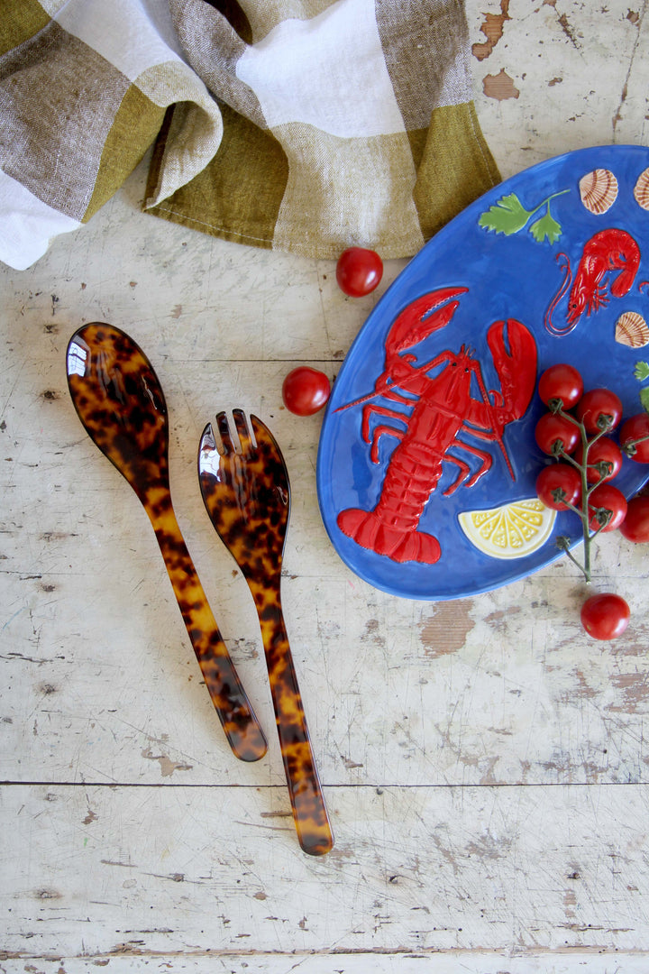 Salad Cutlery / Tortoise