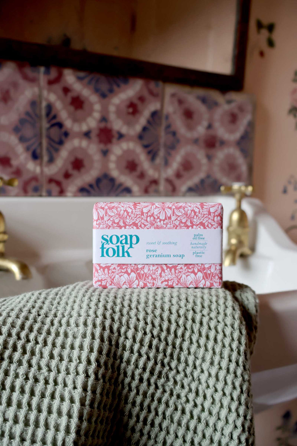 Soap Folk Rose Geranium Soap Bar - Domestic Science Home