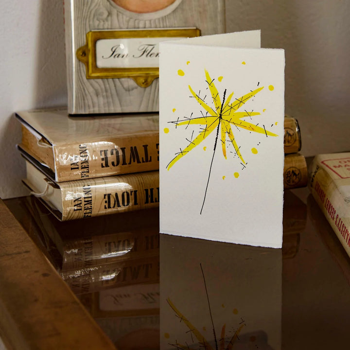 Hand-Painted Sparkler New Year Card