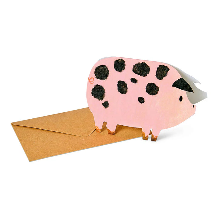 Spotty Pig Birthday Card
