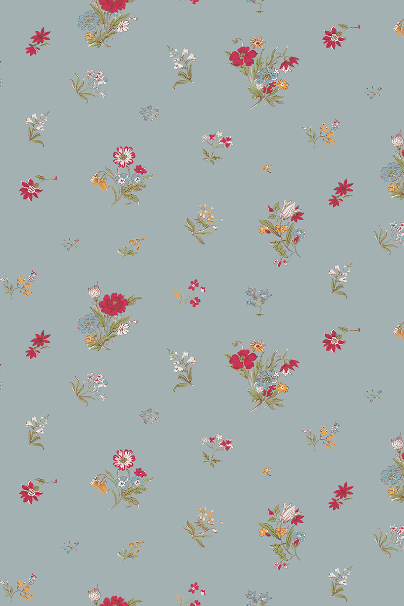 Wallpaper Sprigs / Duck Egg