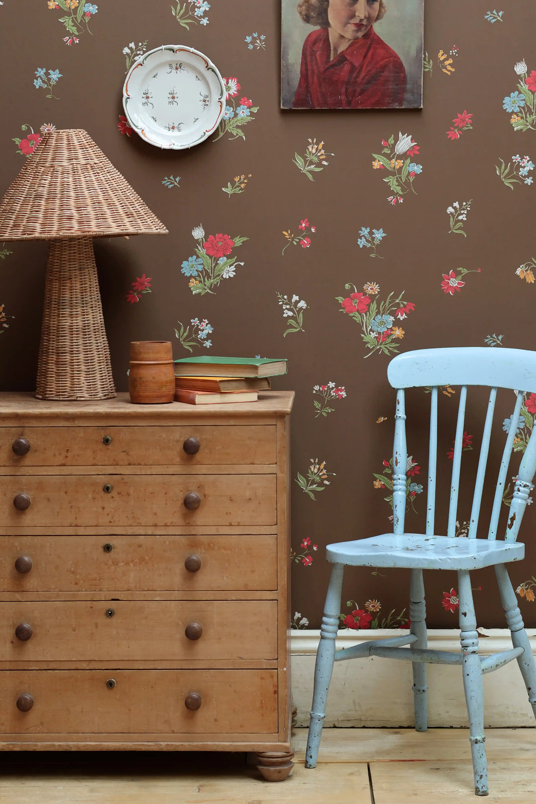 Wallpaper Sprigs / Cocoa