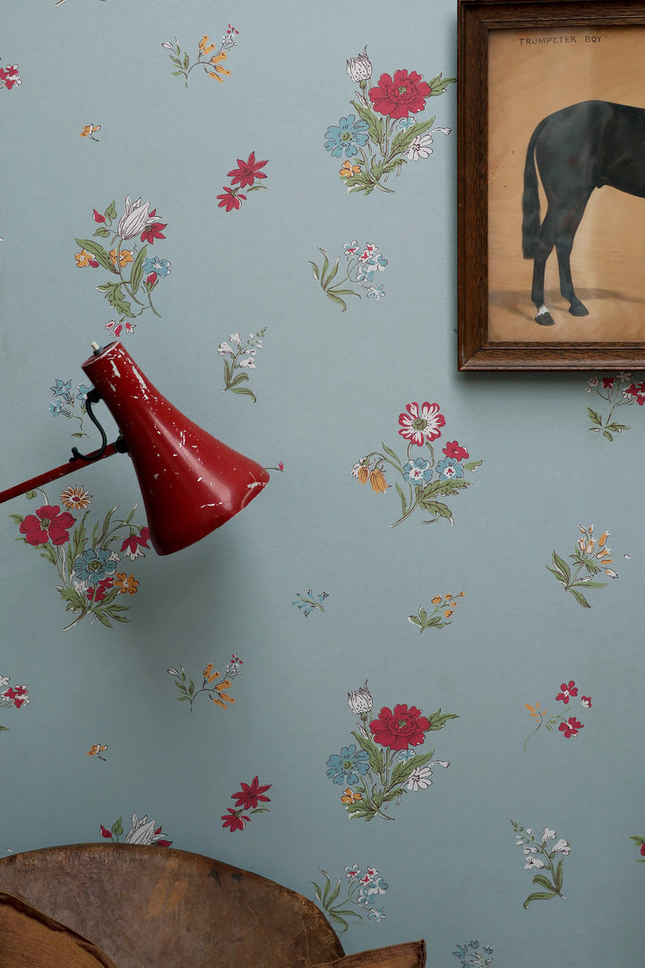 duck-egg-blue sprigs wallpaper from domestic science home