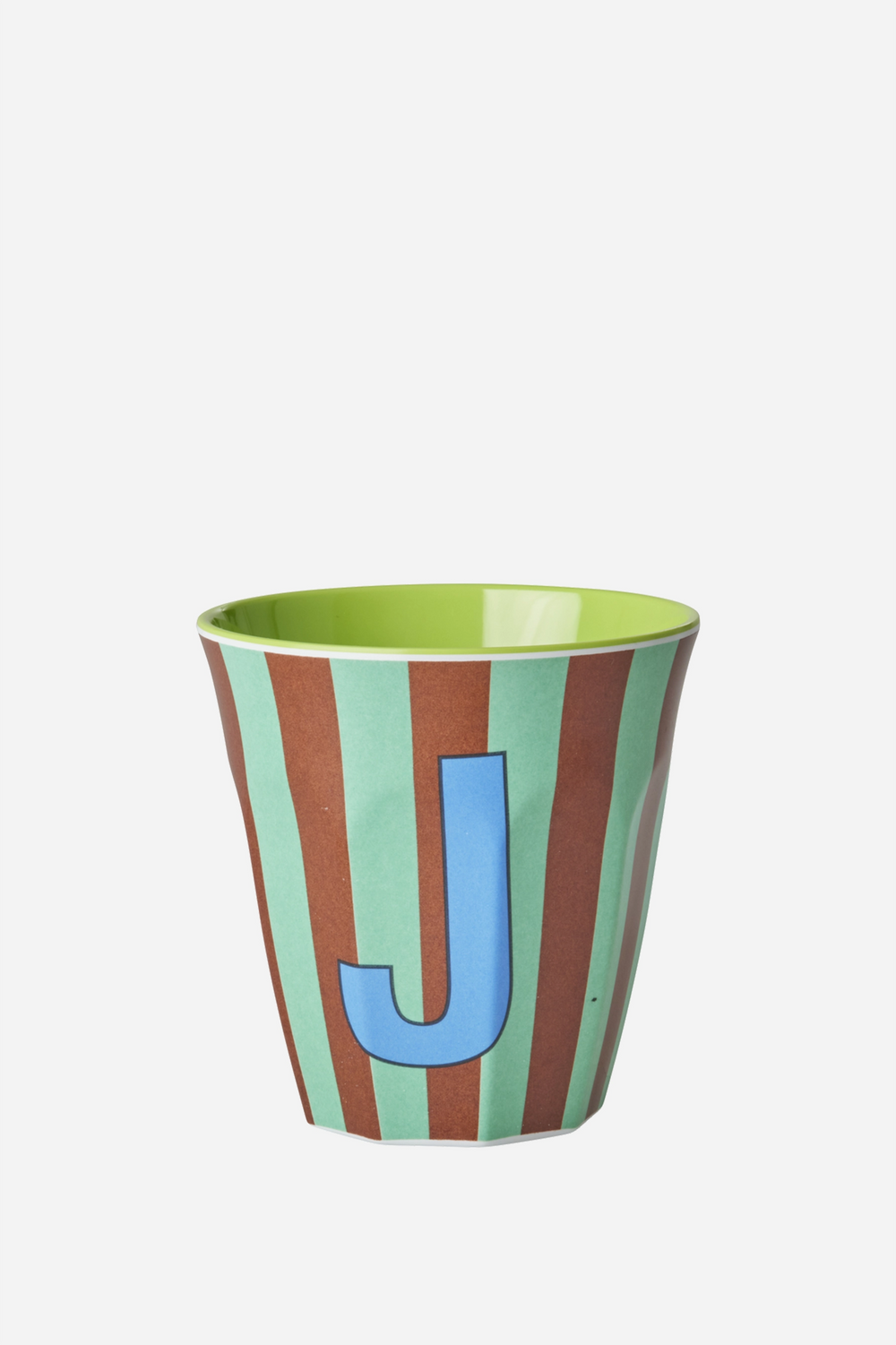 Striped Melamine Cup / Letter J - Domestic Science Home