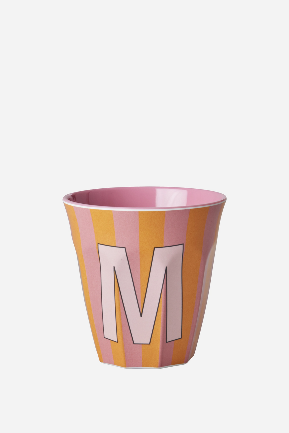 Striped Melamine Cup / Letter M - Domestic Science Home