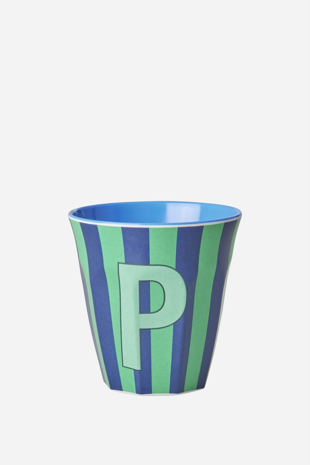 Striped Melamine Cup / Letter P - Domestic Science Home