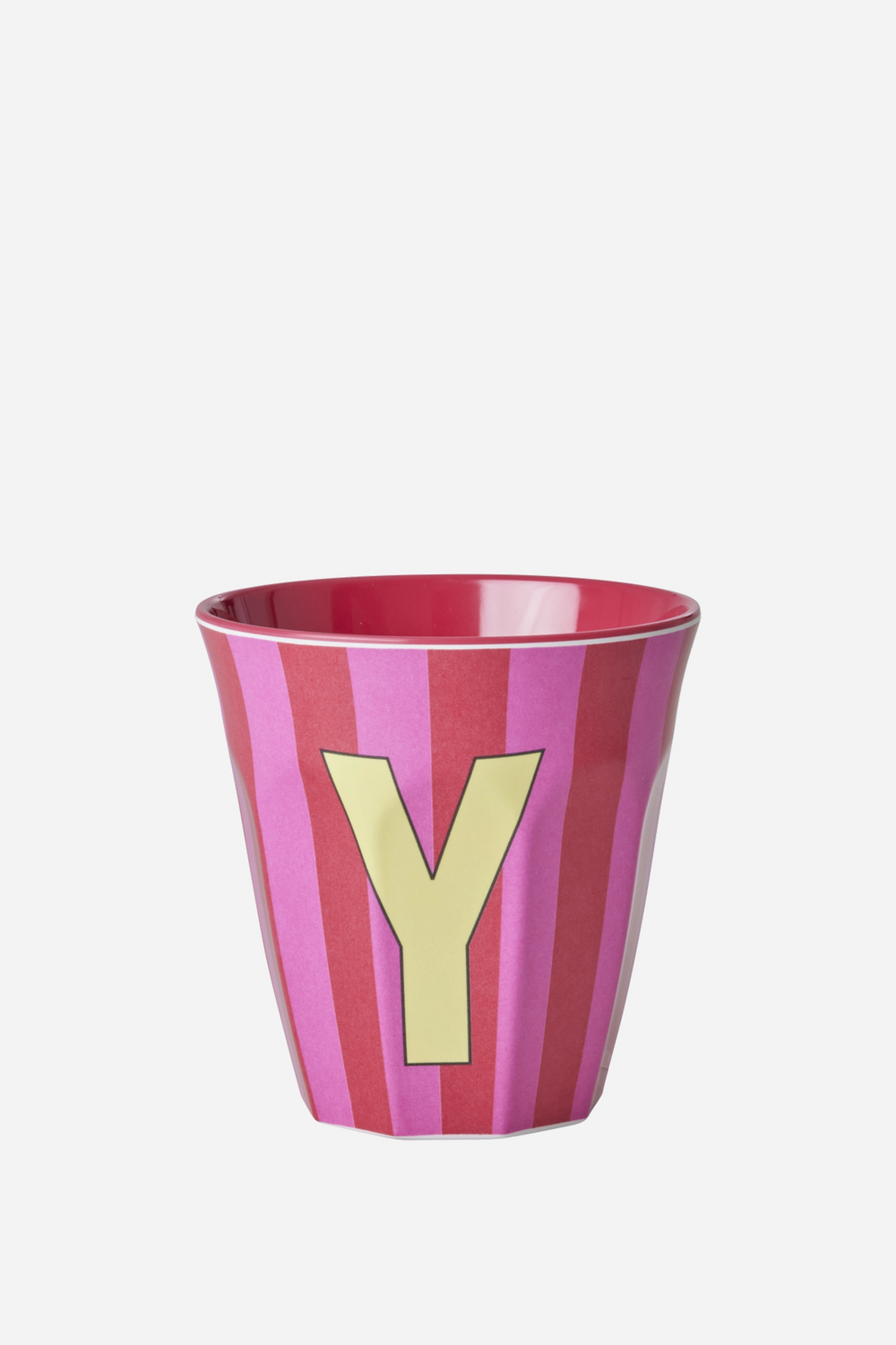 Striped Melamine Cup / Letter Y - Domestic Science Home
