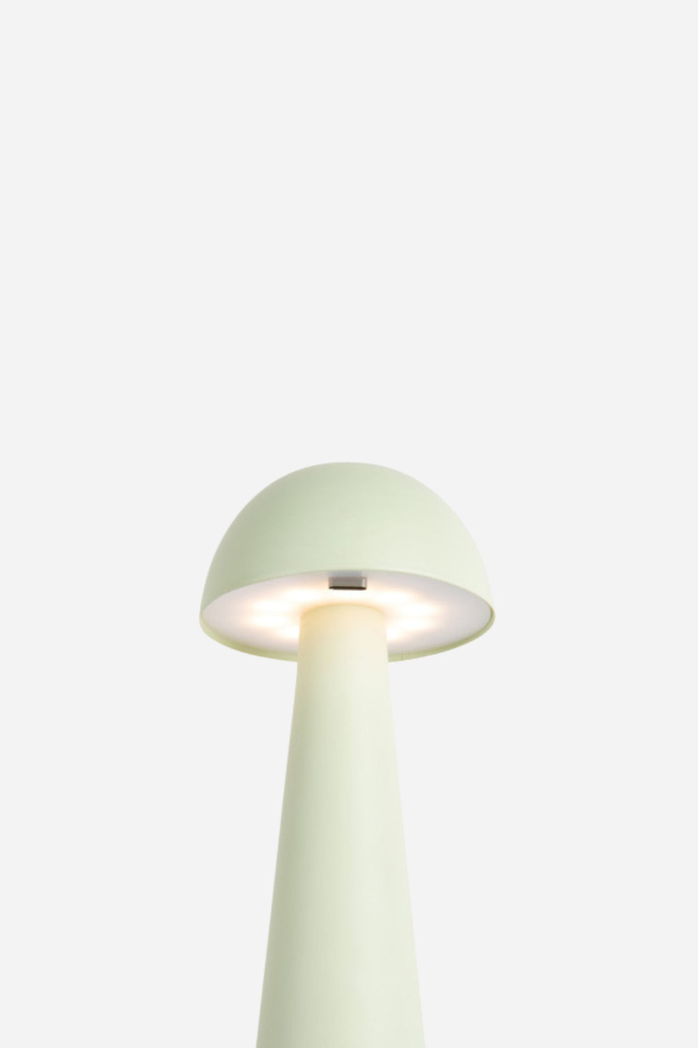 Mushroom-shaped lamp on a white background