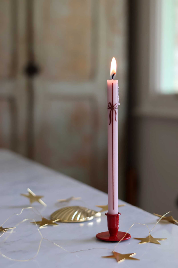 Taper Candle 1.3 Dia / Pink Bow