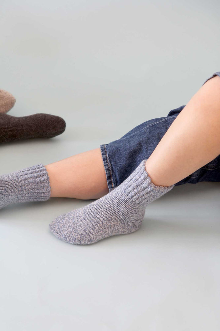 Thick Wool Blend Socks / Blue Marl