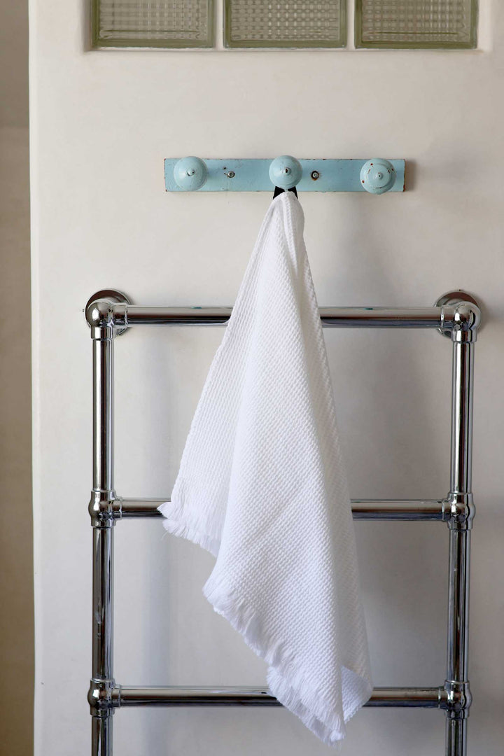 Timor Waffle Hand Towel Blanc / 50x100cm