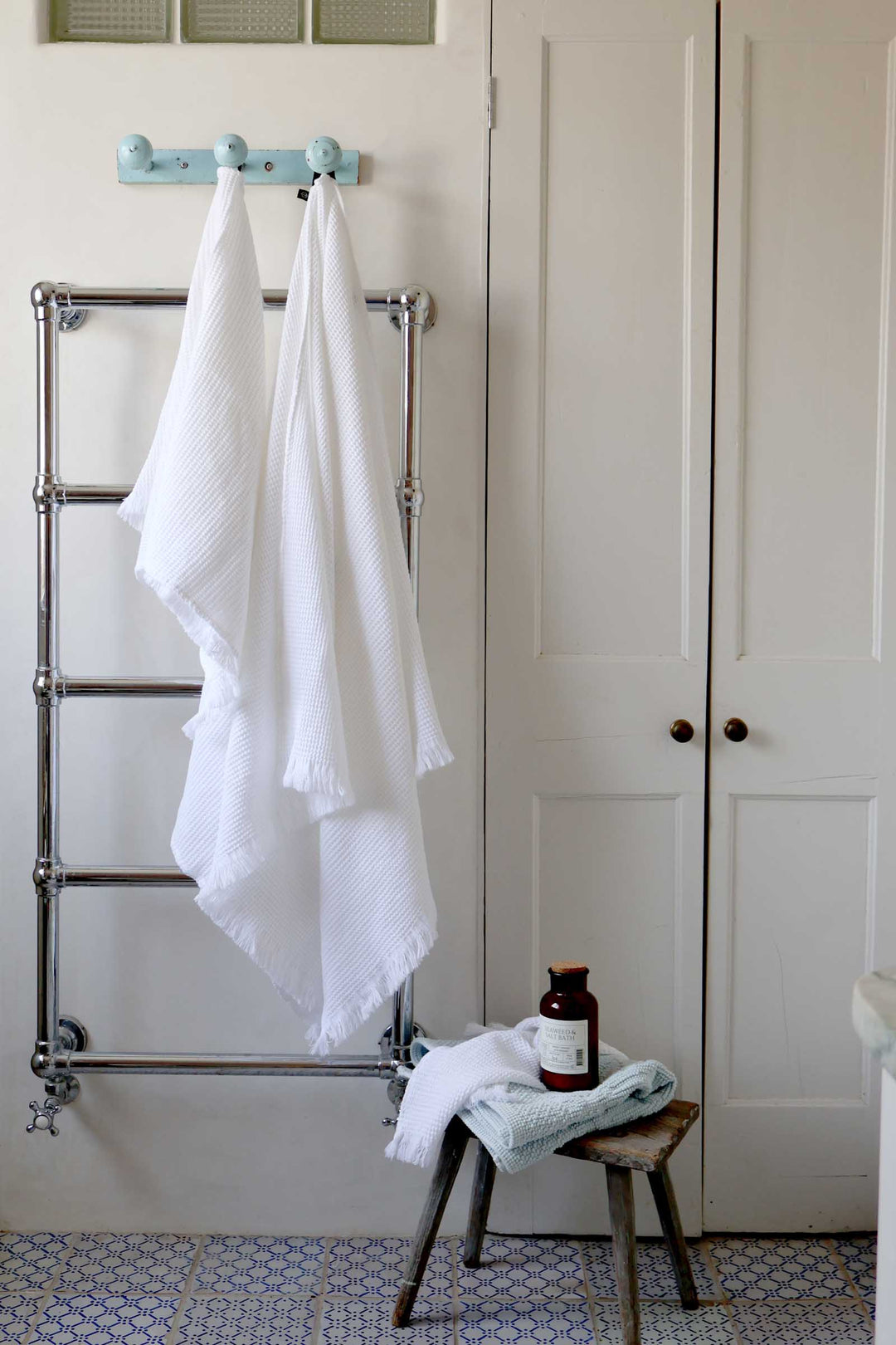 Timor Waffle Towel Blanc