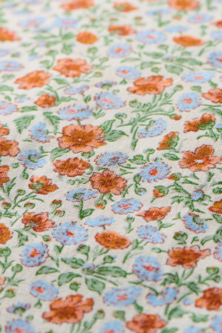 Cushion 60 x 60cm Light Blue Rust Ditsy Floral