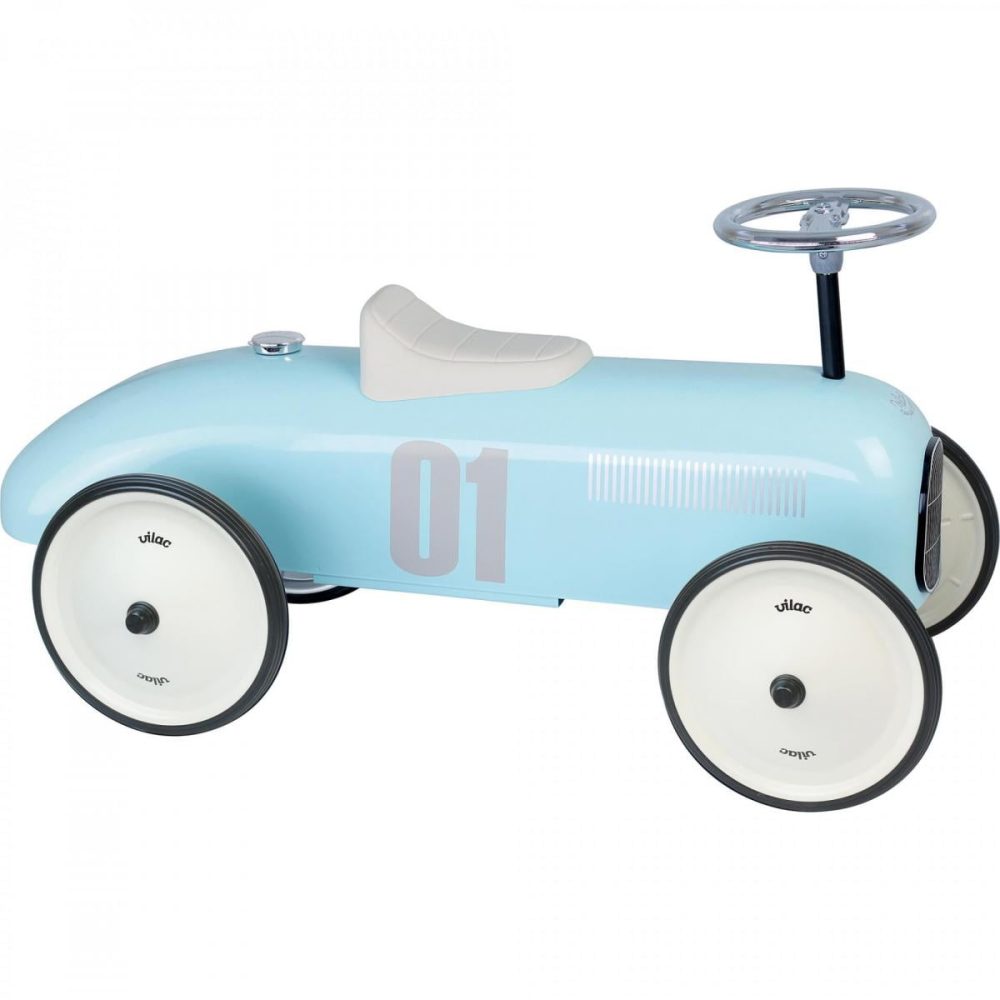 vilac ride on vintage car in sky blue