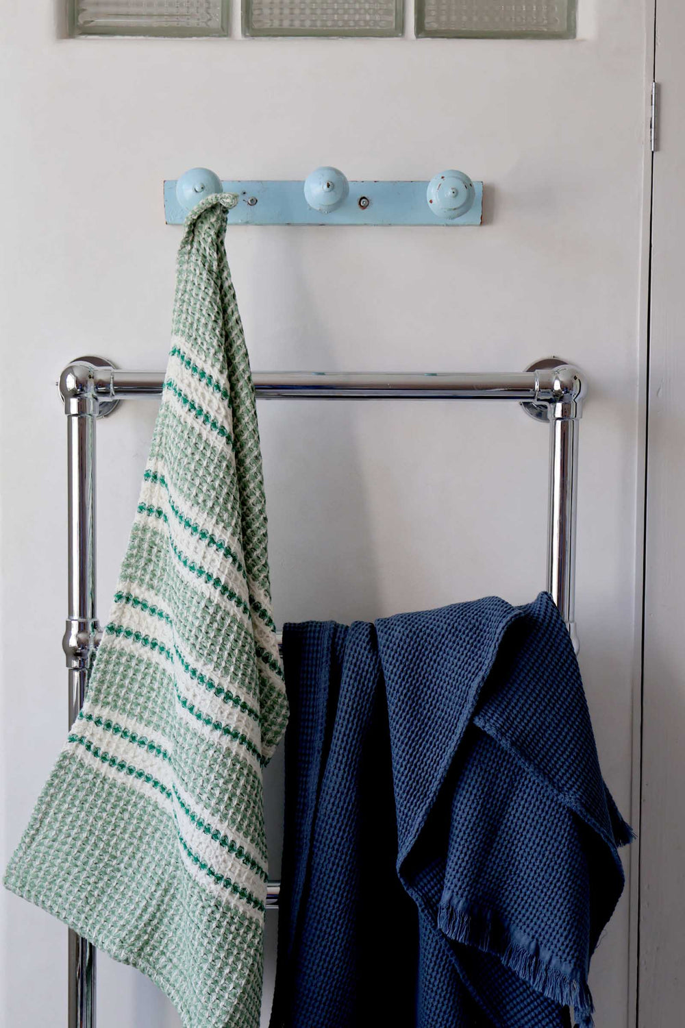 Waffle Hand Towel 50x80 Cm / Green White