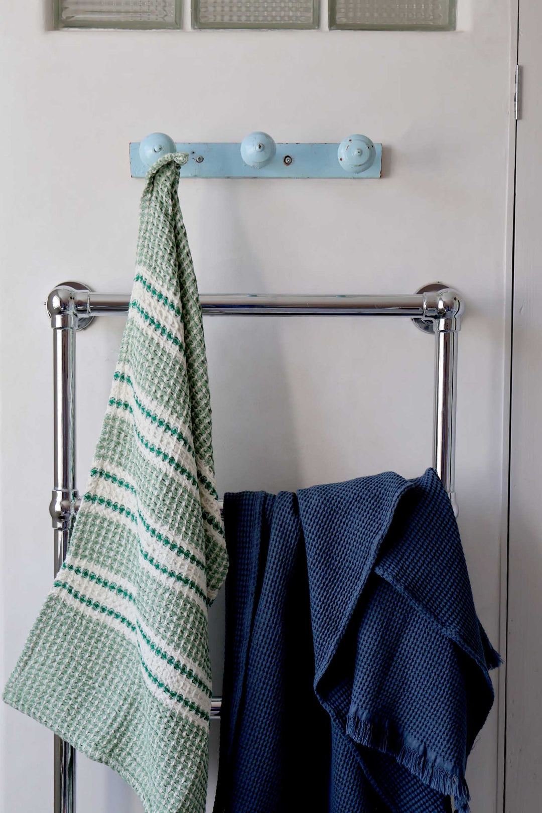 Waffle Hand Towel 50x80 Cm / Green White
