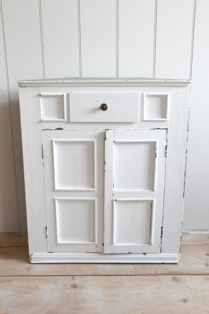 Vintage Painted Corner Cupboard