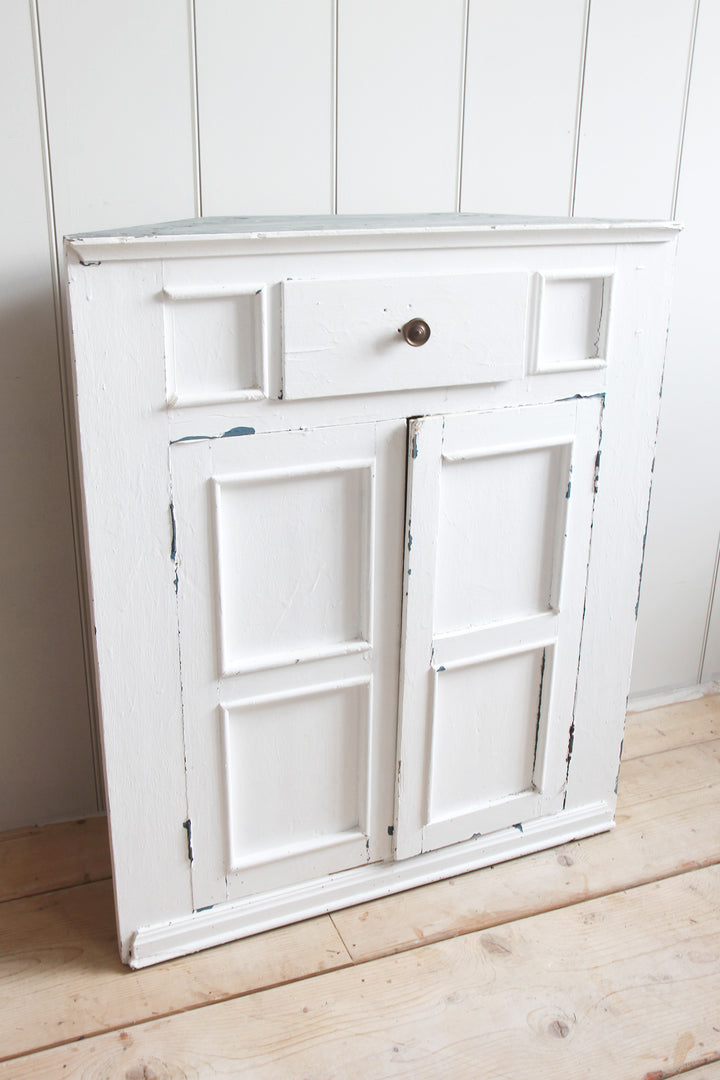 Vintage Painted Corner Cupboard