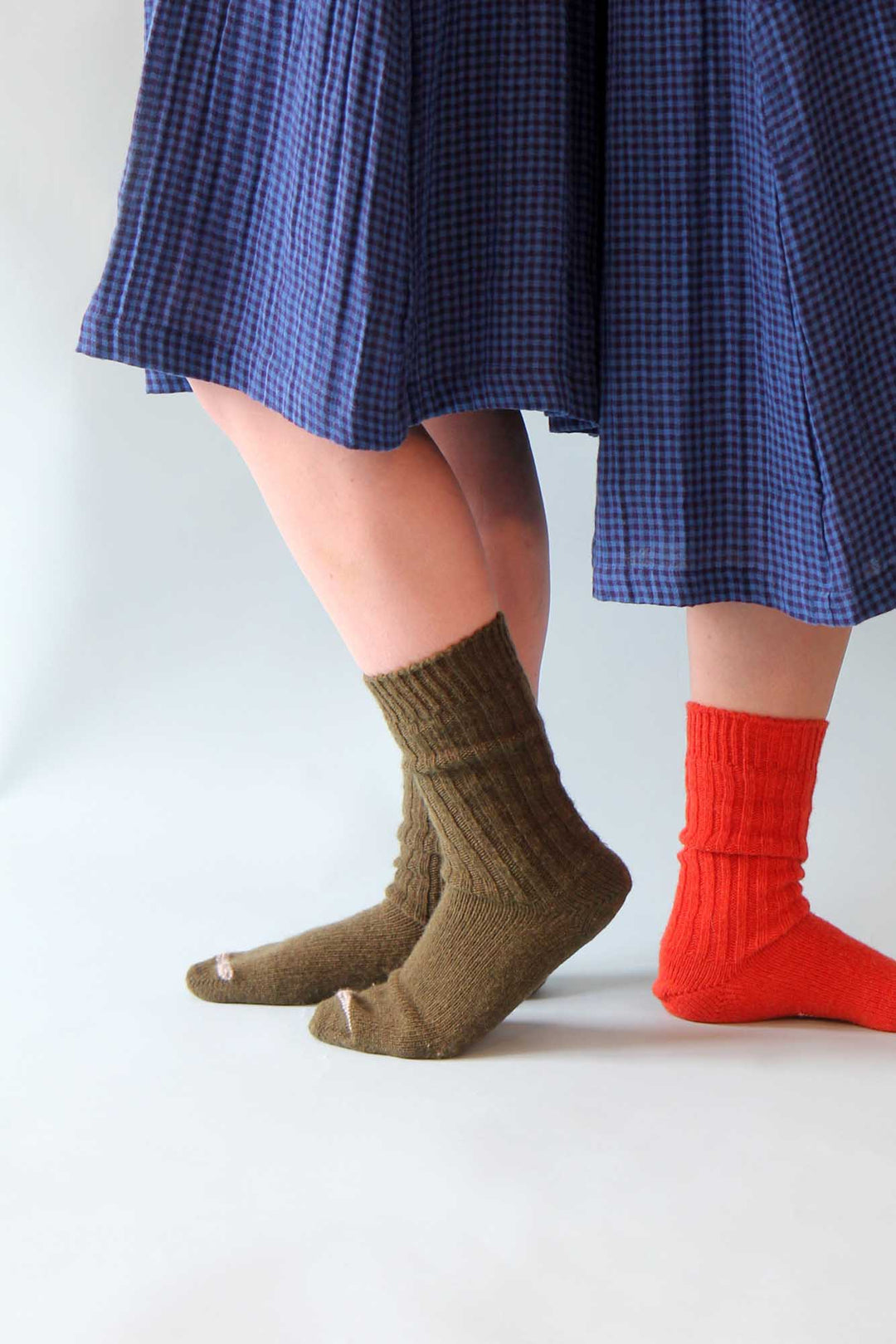 Wool Ribbed Socks / Khaki
