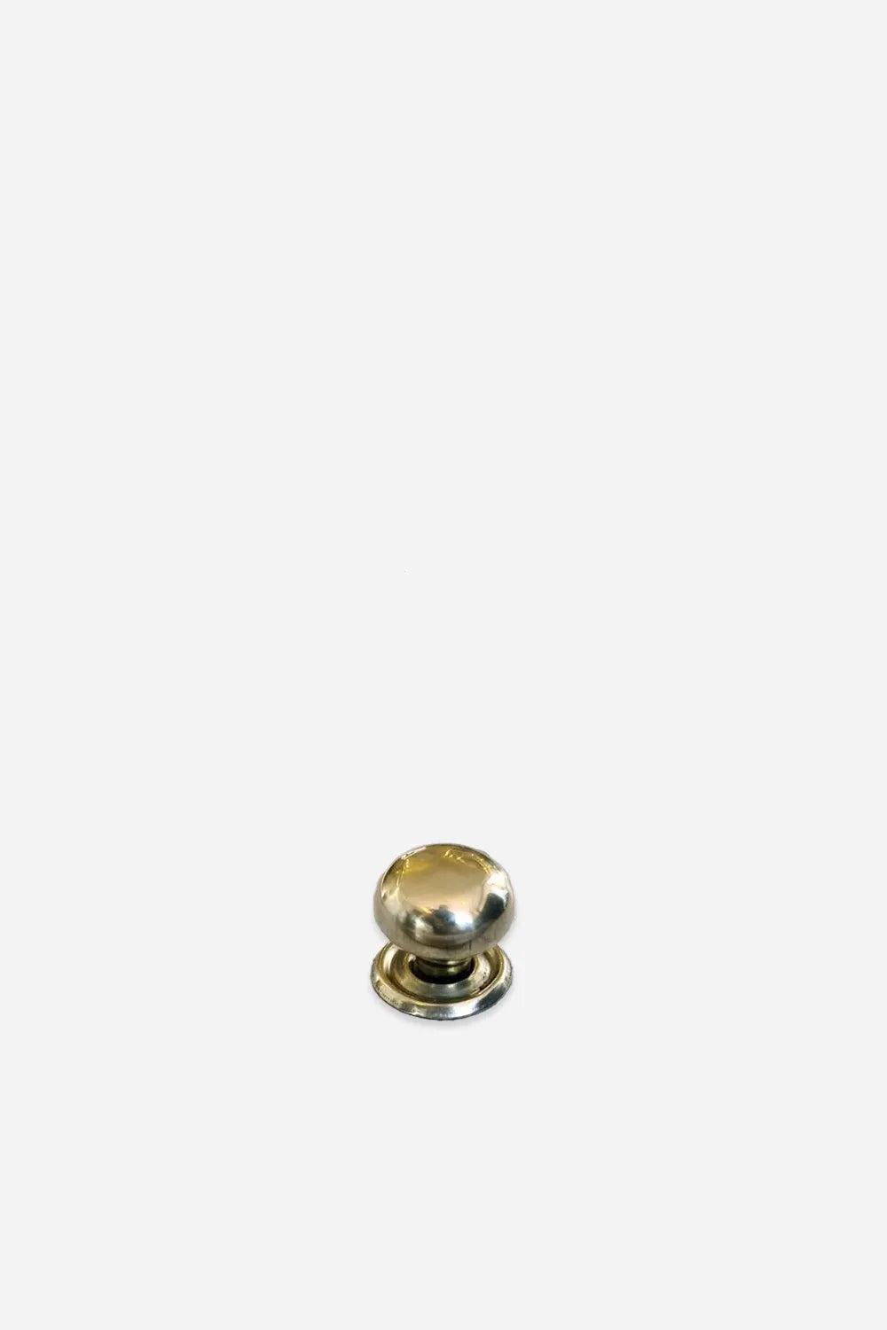 Cupboard Knob Screw & Plate Polished Brass Hollow 32mm
