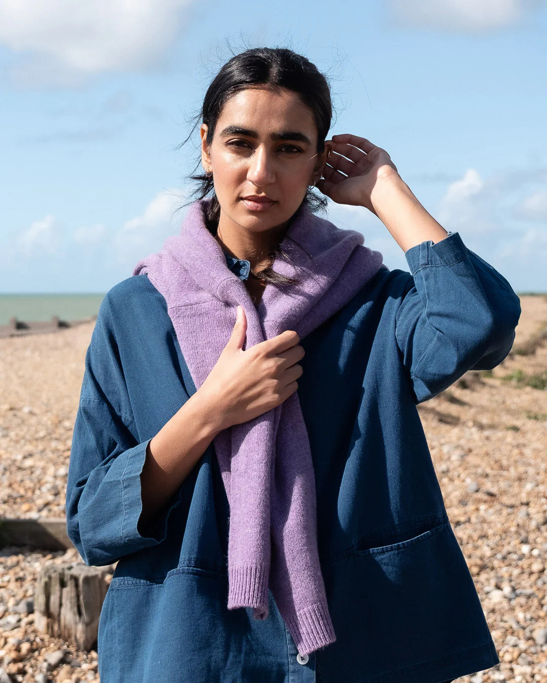 Anya Relaxed Blouse / Linen Denim