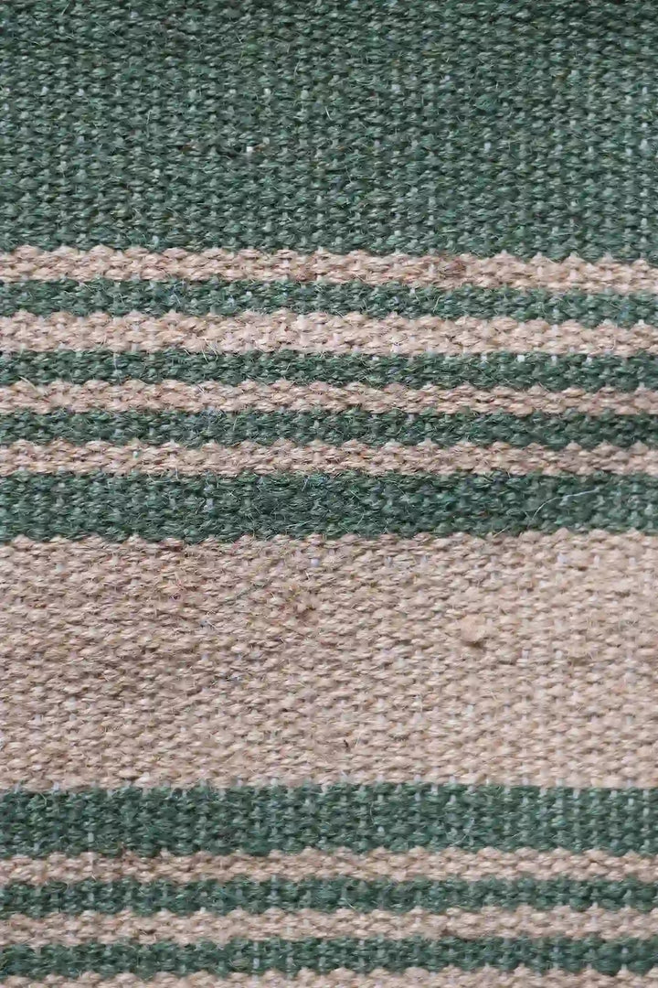 Green Athena Jute Stripe Rug 60x90 / 4274