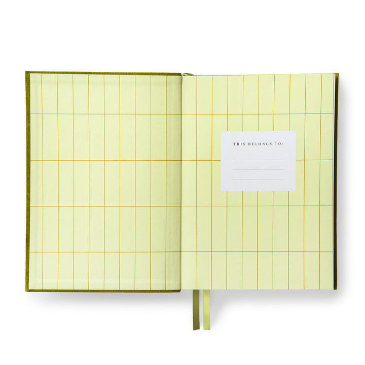 Olive Green Fabric Daily Planner B6