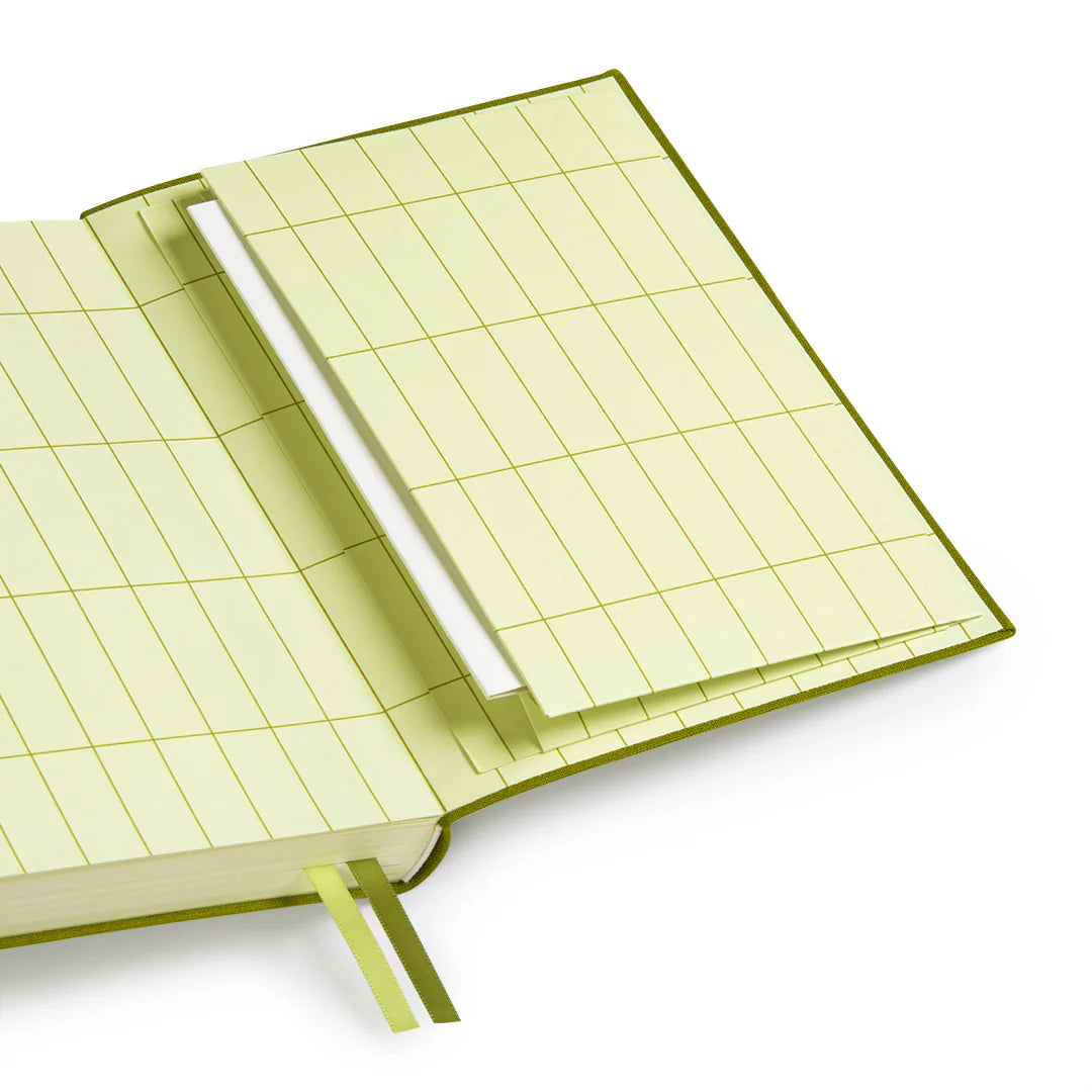 Olive Green Fabric Daily Planner B6