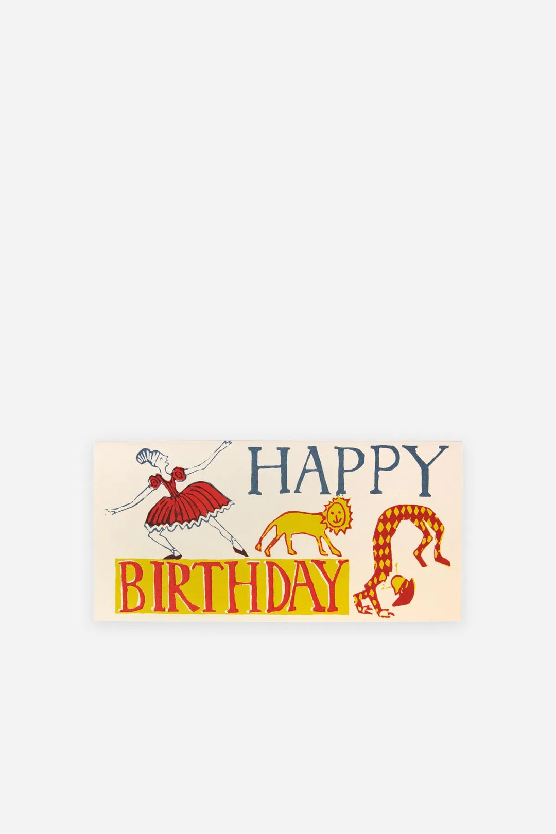 Happy Birthday Ballerina Red,Yellow & Blue