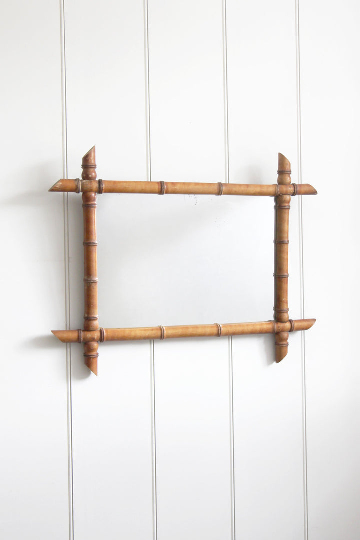 Faux Bamboo Mirror  / Glass 32 x 46cm