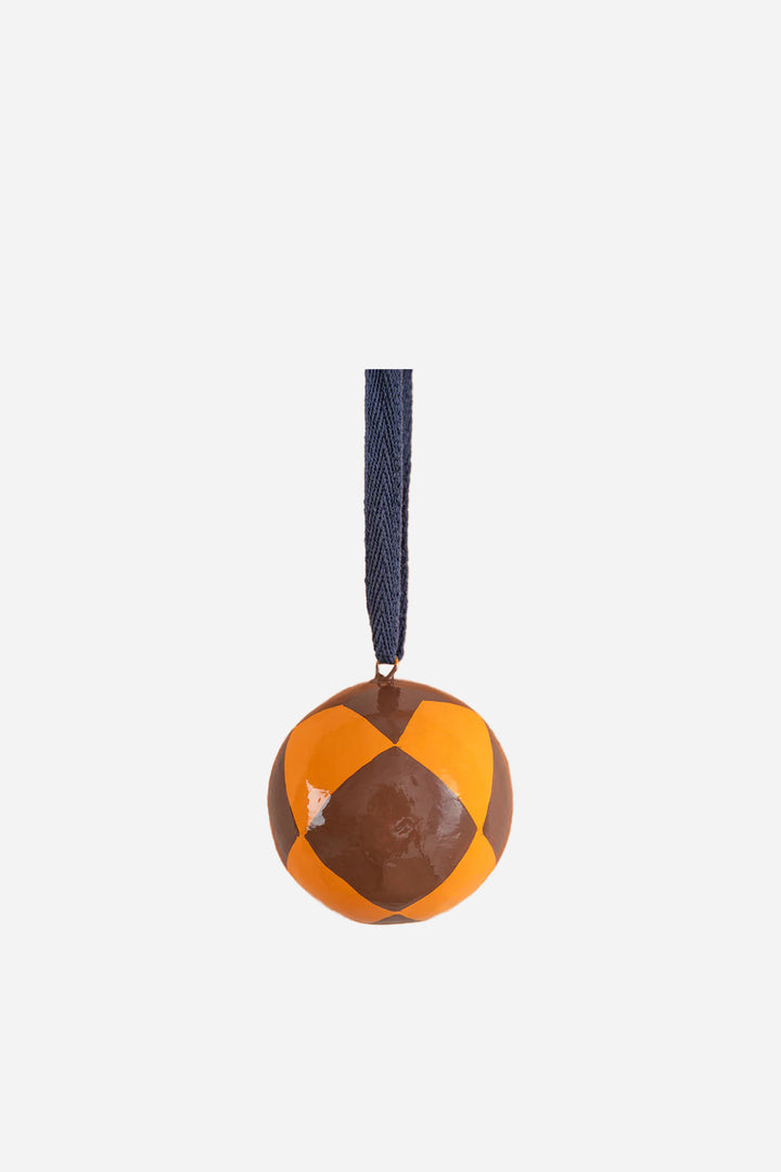 Russet & Caramel Harlequin Bauble
