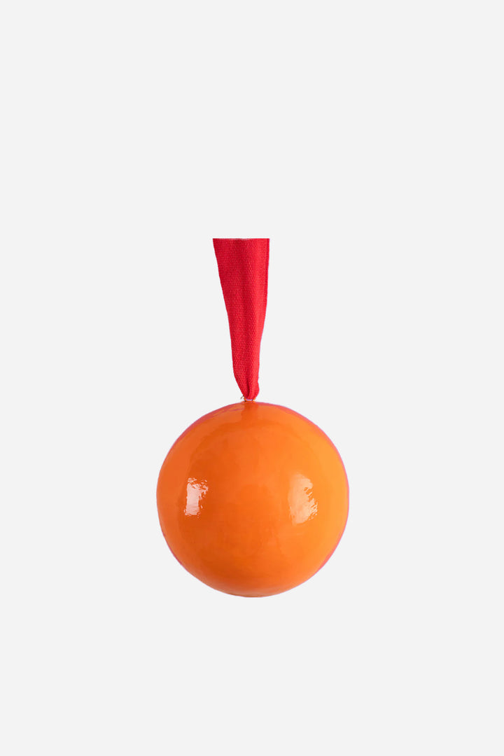 Orange and Red Colourblock Bauble